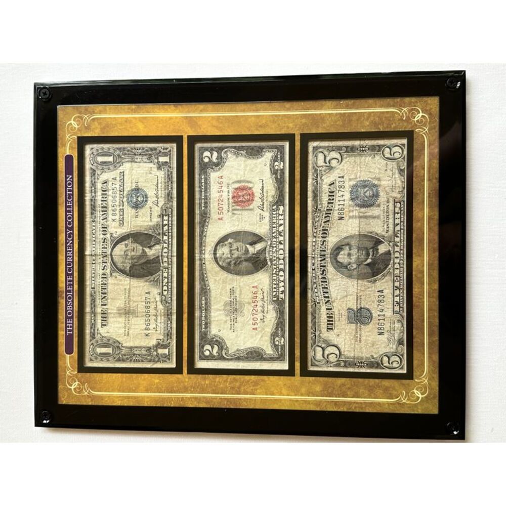 American Coin Treasures The Obsolete Currency Collection - 3 Bank Notes Framed